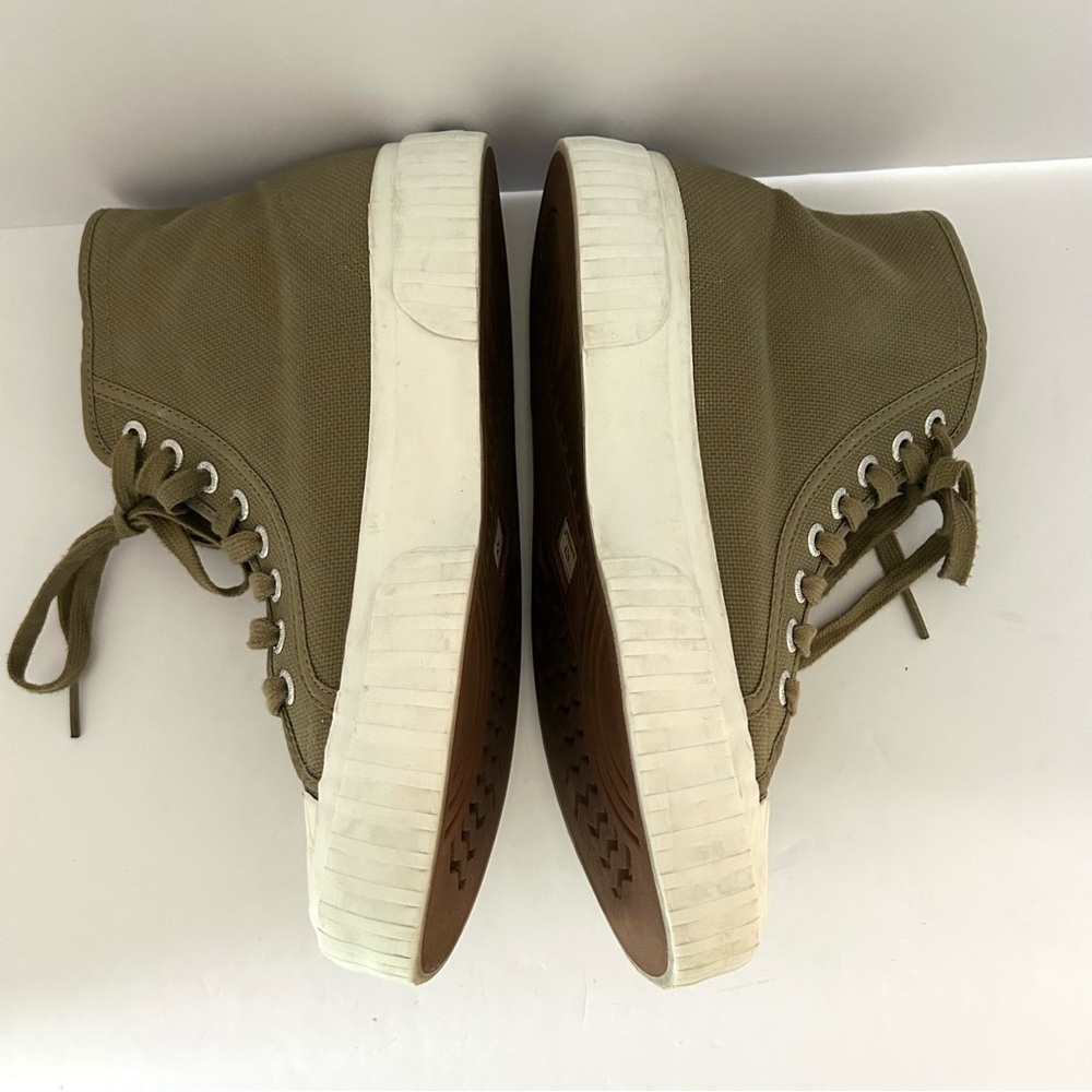 Superga High Top Sneaker Shoe Canvas Fall Comfortable Olive Green Women's Size 8 - Picture 5 of 13